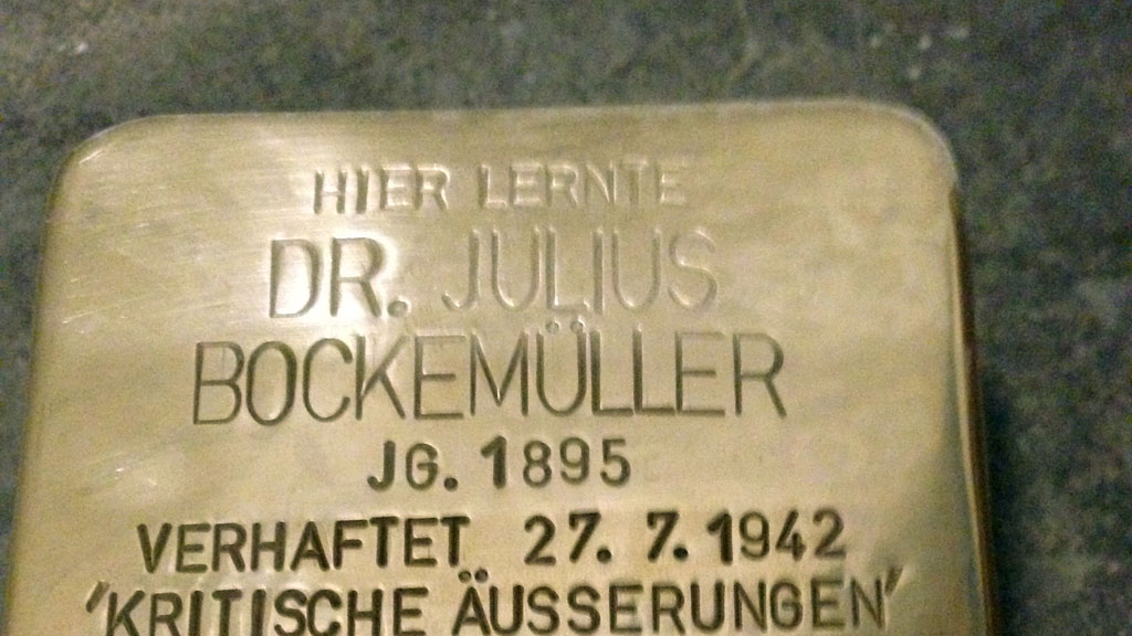 Stolperstein für Dr. Julius Bockemüller