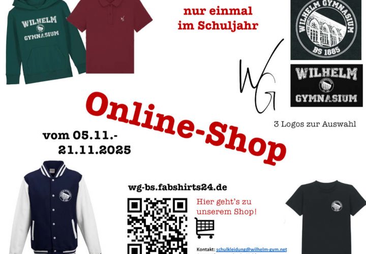 WG-Onlineshop geöffnet!