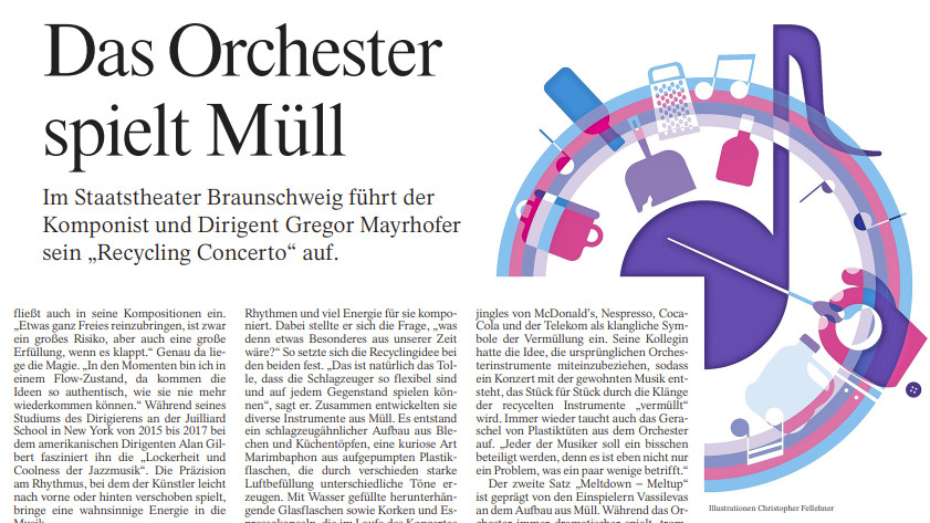 “Das Orchester spielt Müll” – Luzia Facca (Jg. 13) veröffentlicht in der FAZ