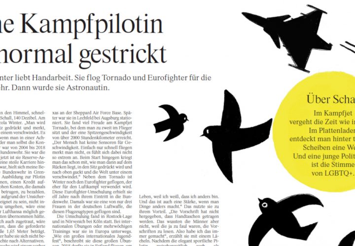 “Eine Kampfpilotin ist normal gestrickt” – Gianice Güth (Jg. 11) veröffentlicht in der FAZ