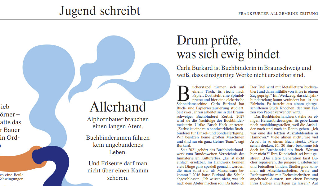 “Drum prüfe, was sich ewig bindet” – Antonia Popp (Jg. 10) veröffentlicht in der FAZ