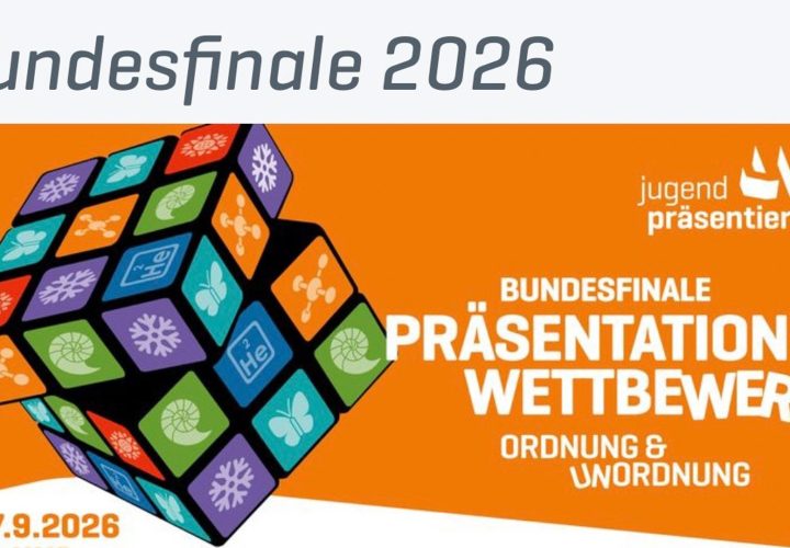 Vier Schüler:innen beim Jugend präsentiert-Bundesfinale