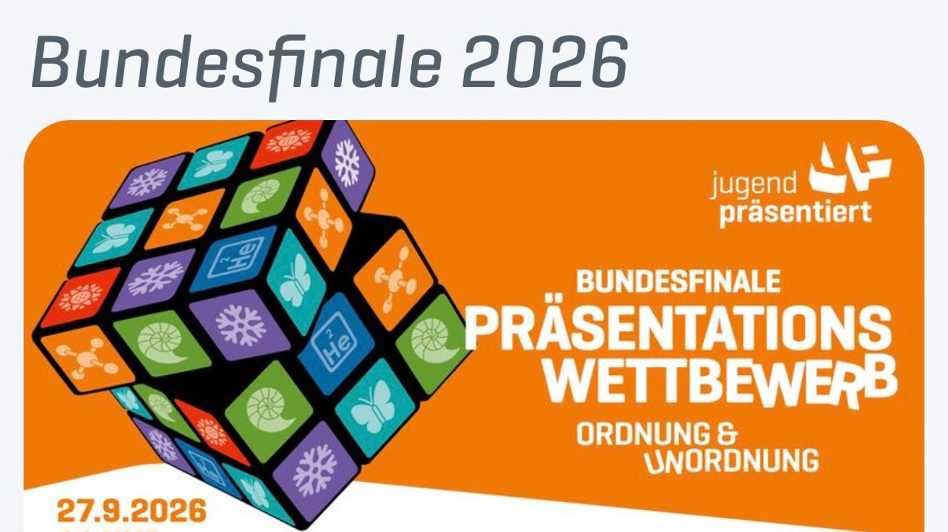 Vier Schüler:innen beim Jugend präsentiert-Bundesfinale
